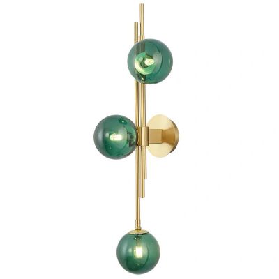 Nordic postmodern personality decoration blue glass Modern Decoration Interior Wall Lamp